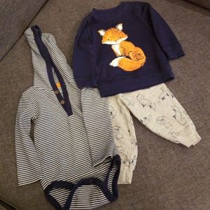 Carter's Fox Sweatshirt, Sweatpants & Henley